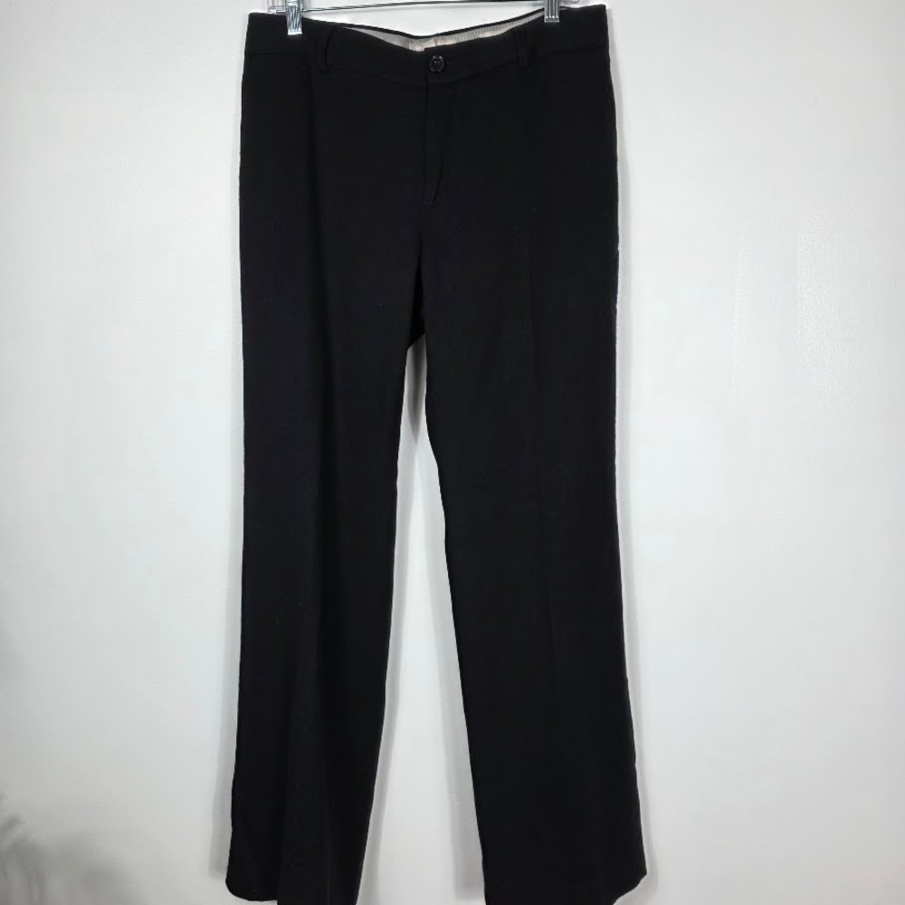Banana Republic The Martin Fit Black Wool blend Sz 8 Italian Fabric